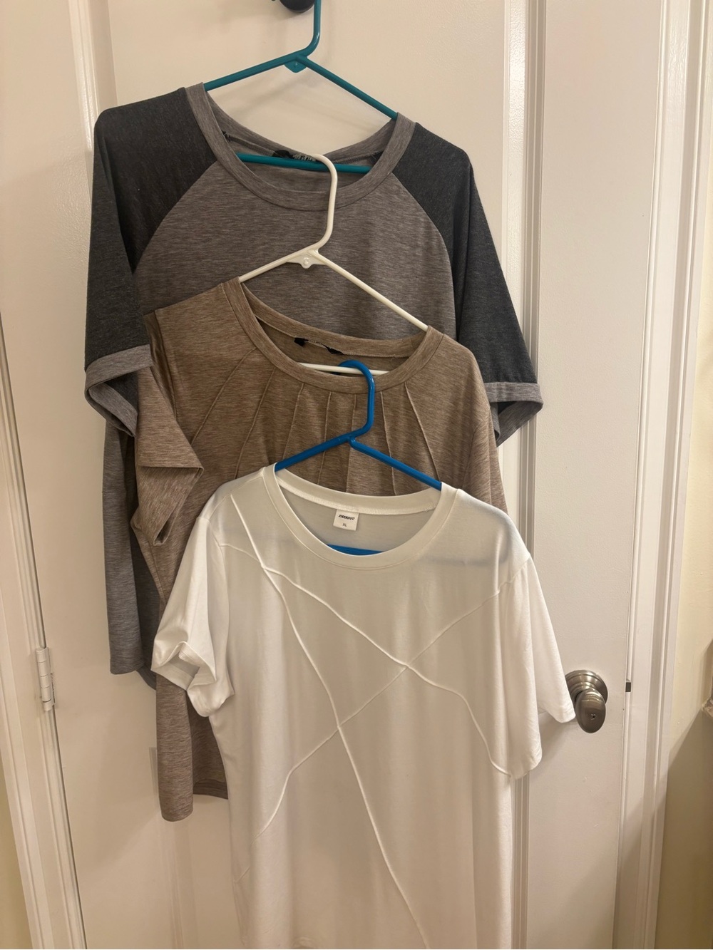 Women's Short-Sleeve Crewneck Tee - White, Taupe, Charcoal